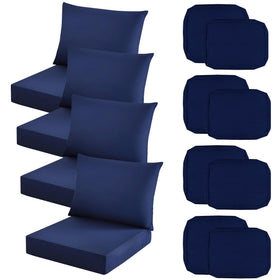 TECOSARA seat cushion cover 24x24-4 front view protects cushions from rain and sun