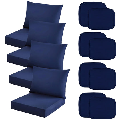 TECOSARA seat cushion cover 24x24-4 front view protects cushions from rain and sun