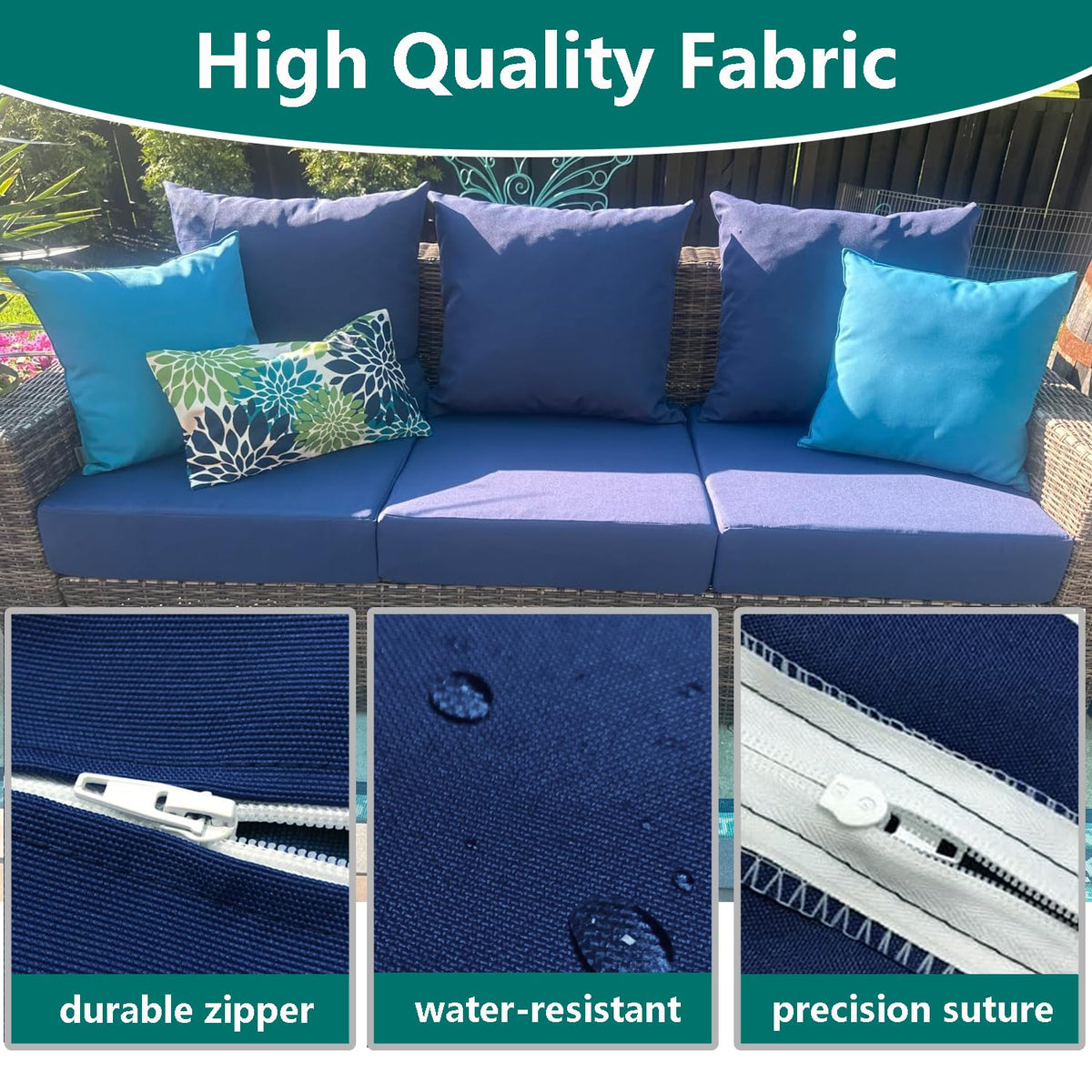 TECOSARA water-resistant fabric close-up highlighting durable outdoor material