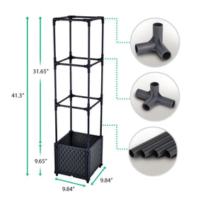 TeCreatio durable UV-resistant planter pot endures outdoor conditions while keeping roots safe.