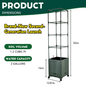 TeCreatio top-fill self-watering system maintains soil moisture while you refill without disturbing roots