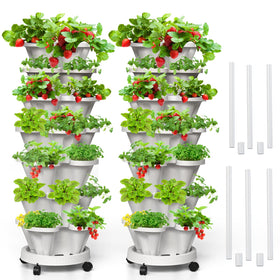 Tectsia 7-tier vertical planter side view for compact multi-level gardening