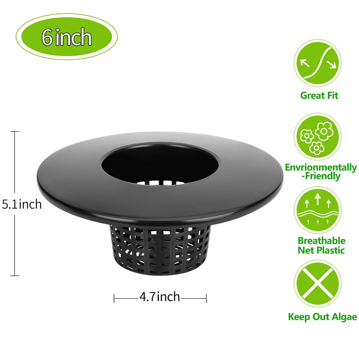 Tectsia BPA-free DWC bucket lid blocks light and algae