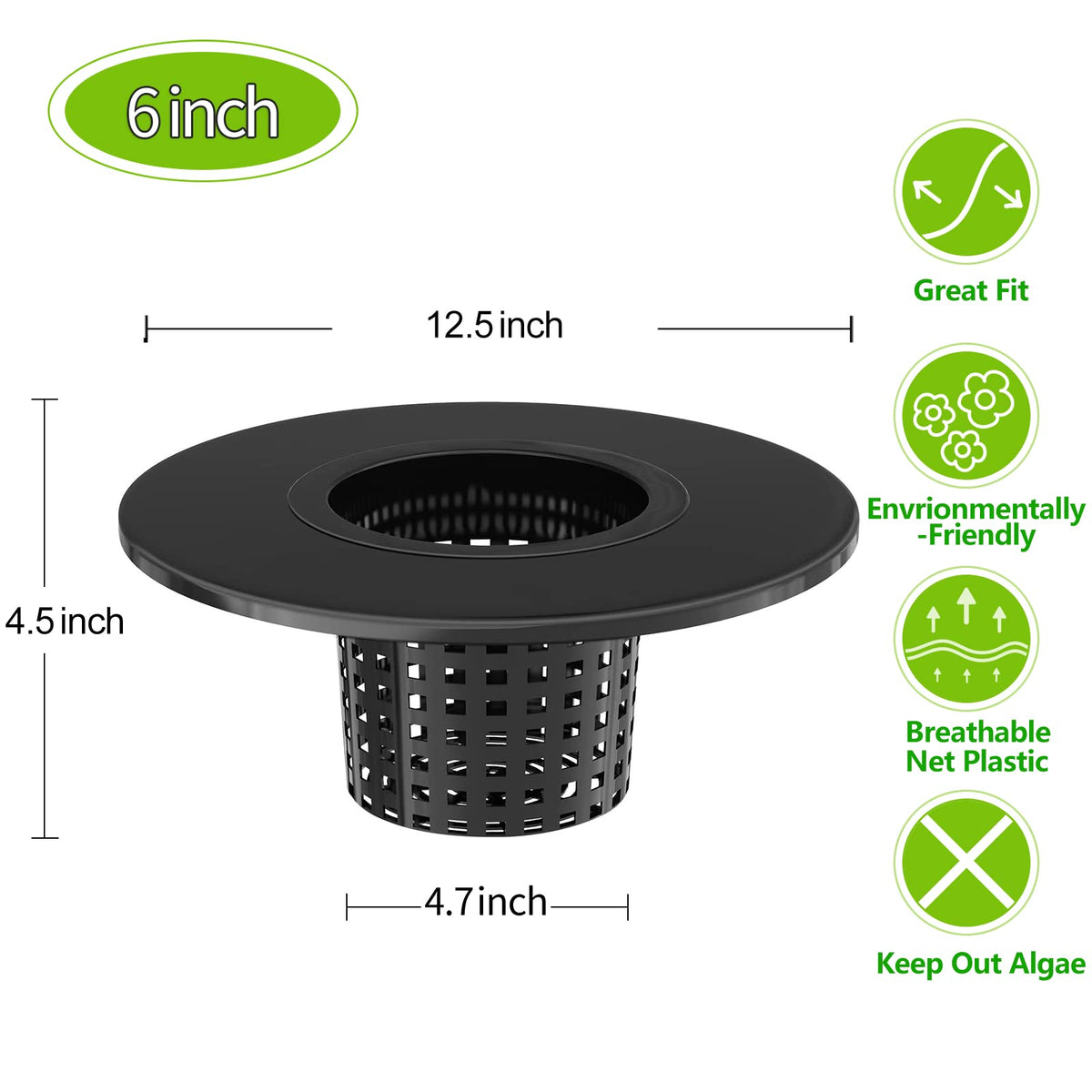 Tectsia BPA-free plastic lid suitable for safe hydroponic growing.