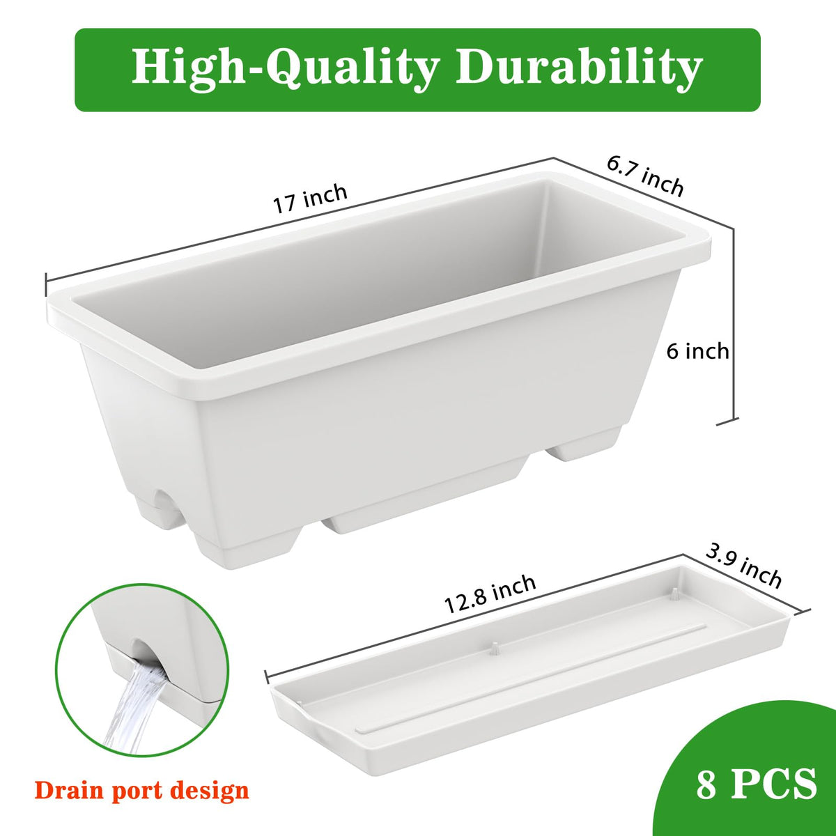 Tectsia easy-maintenance planter with drainage for fresh plants.
