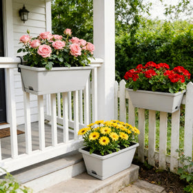 Tectsia rectangle sill planter ideal for herbs, flowers and greens.