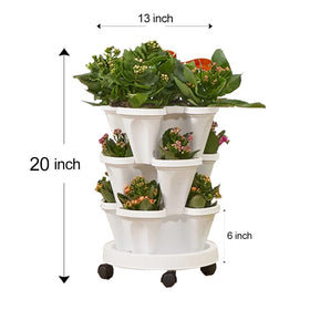 Tectsia stackable garden tower enables quick setup in kitchen or patio.