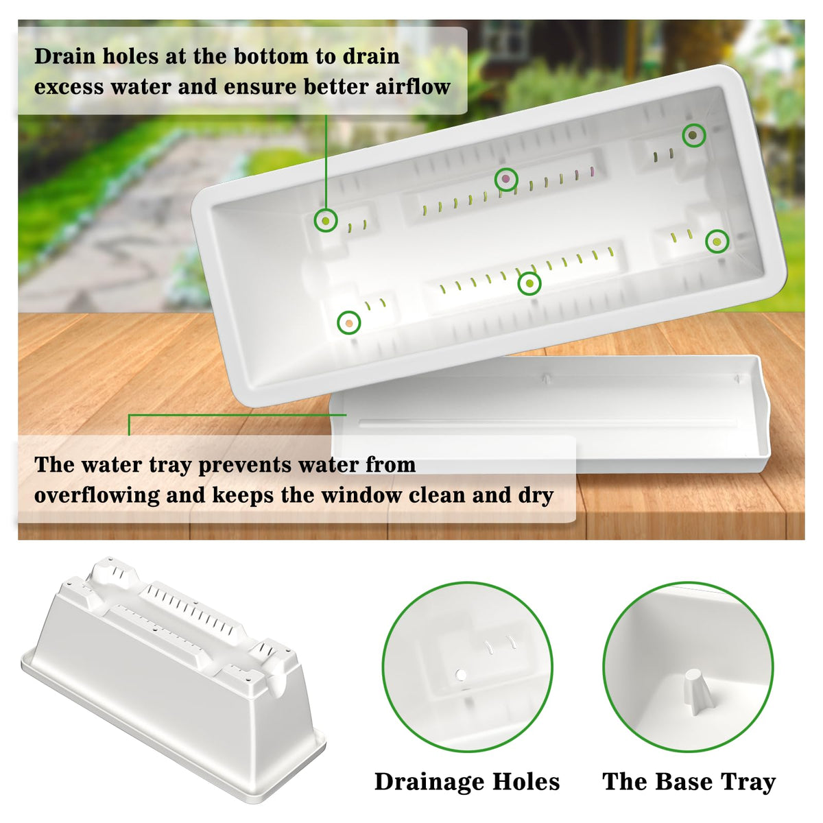 Tectsia herb-friendly box perfect for balcony herb gardens.