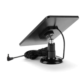 Teczckc Ring Camera solar panel connected by a 10 ft cable for flexible placement.