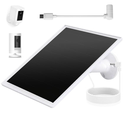 Teczckc Ring solar panel 5W powering outdoors via sunlight.