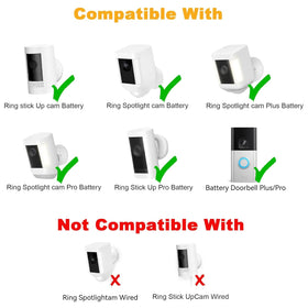 Teczckc Ring Camera solar setup featuring barrel plug and USB-C adapter.