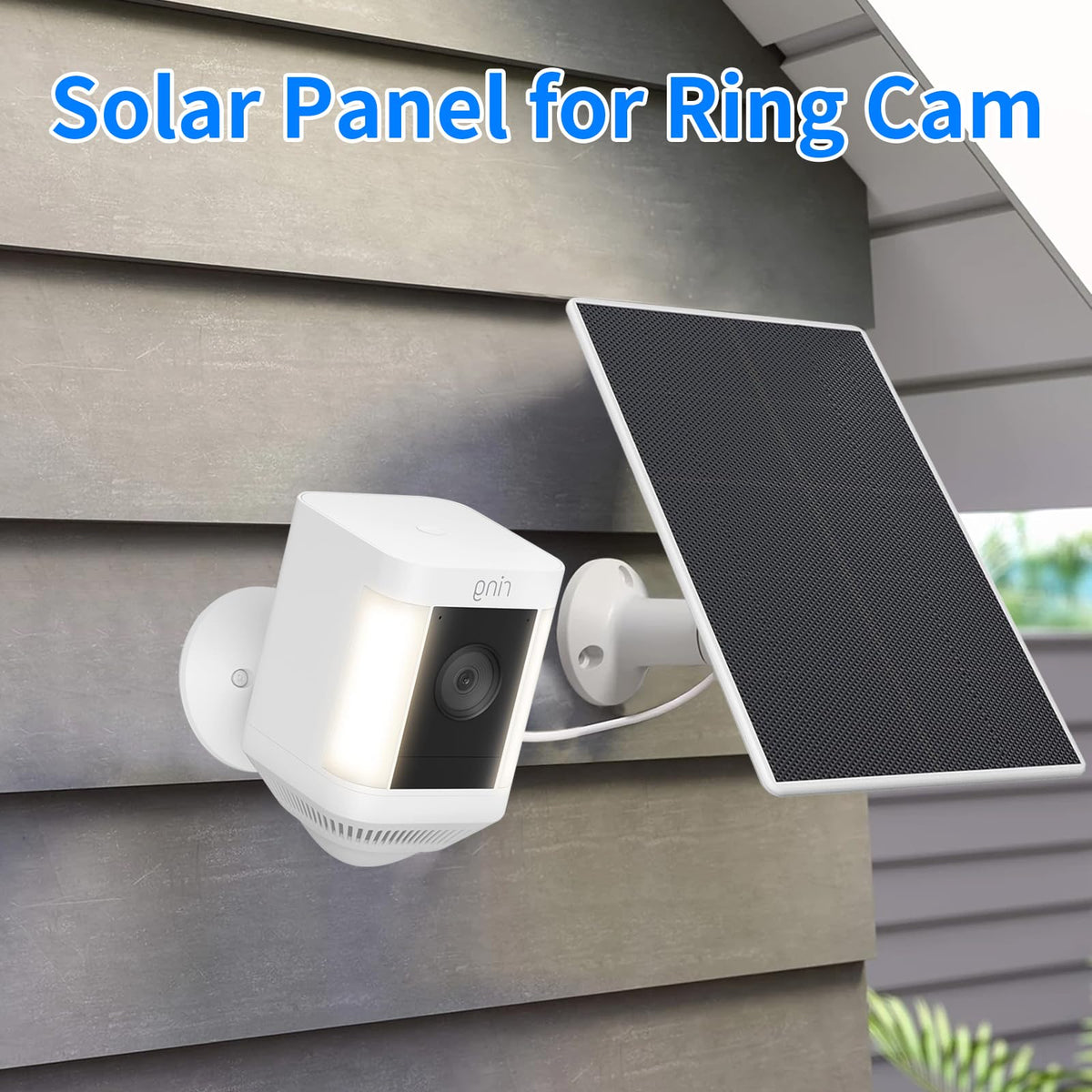 Teczckc solar panel with 360-degree mount for easy sun exposure.