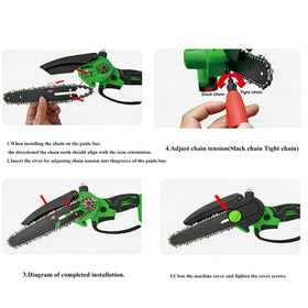 TEEANEES 6-inch chain with vibration-dampening plates for quiet operation.