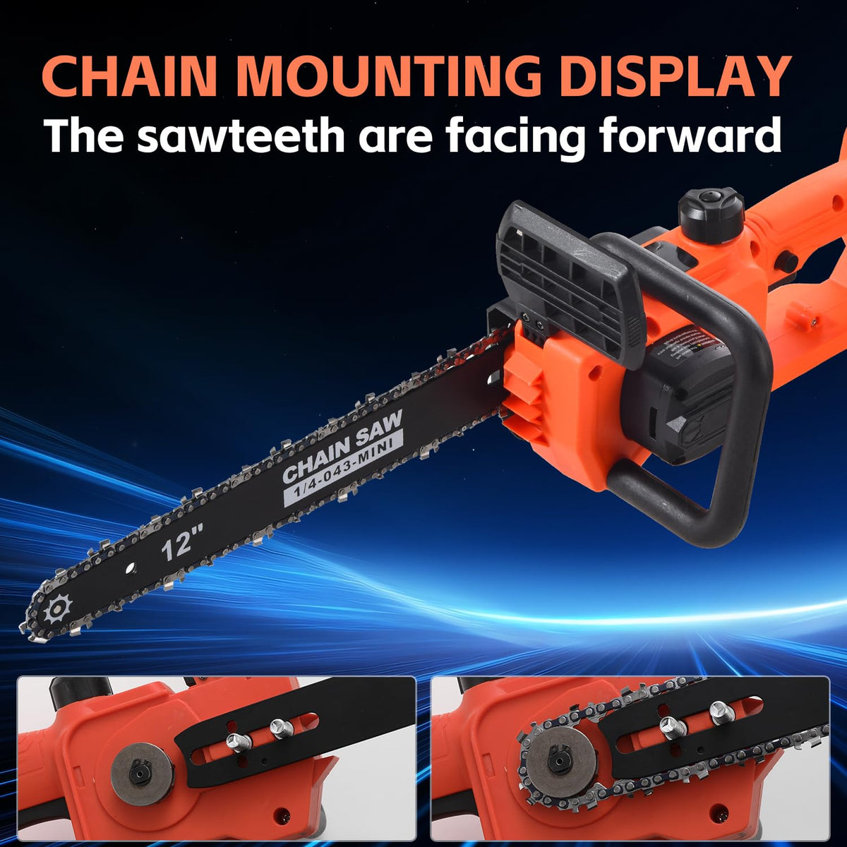 TEEANEES chainsaw in action pruning a tree limb with ease.