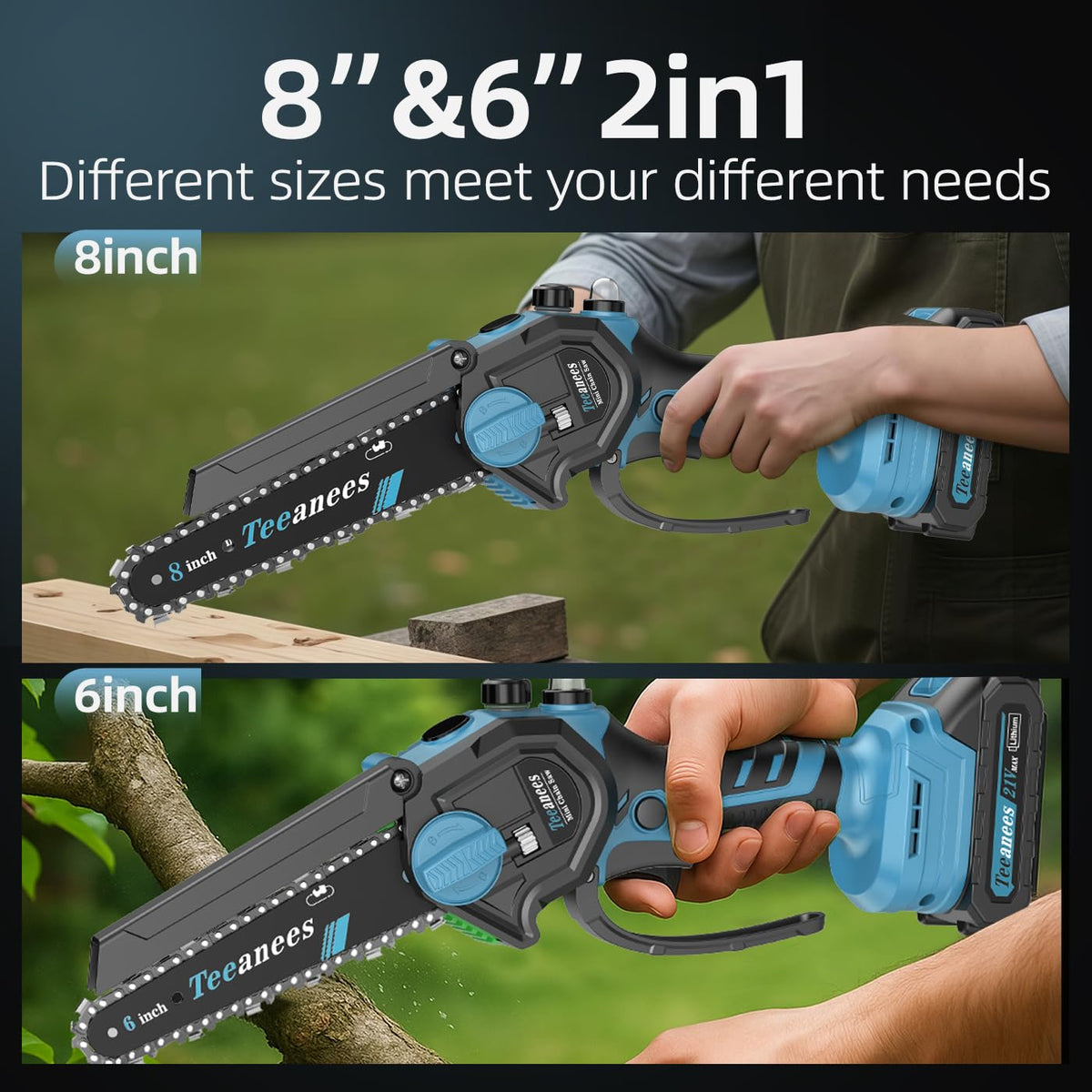 TEEANEES cordless saw is ideal for yard cleanup and camping tasks