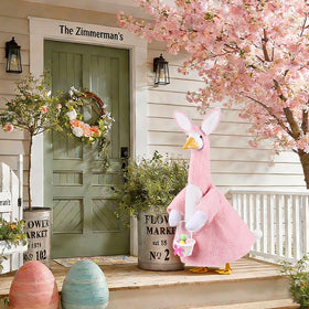 Teeanzo goose costume fits most 23-inch lawn geese for a snug look