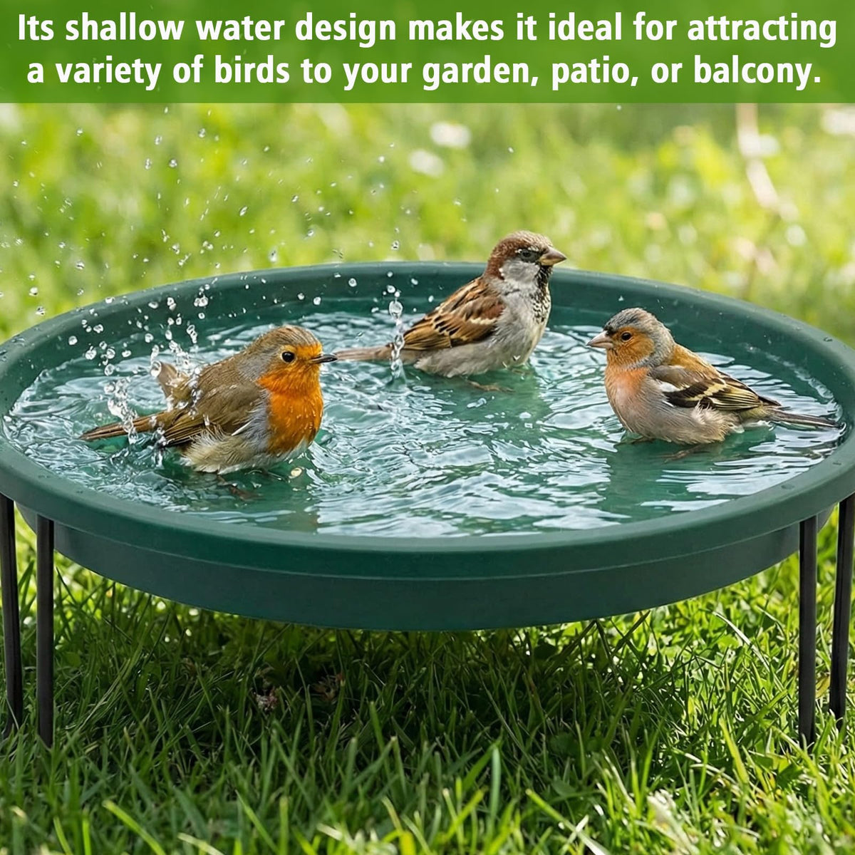 Teecyhooo garden bird bath decor inviting birds to yard