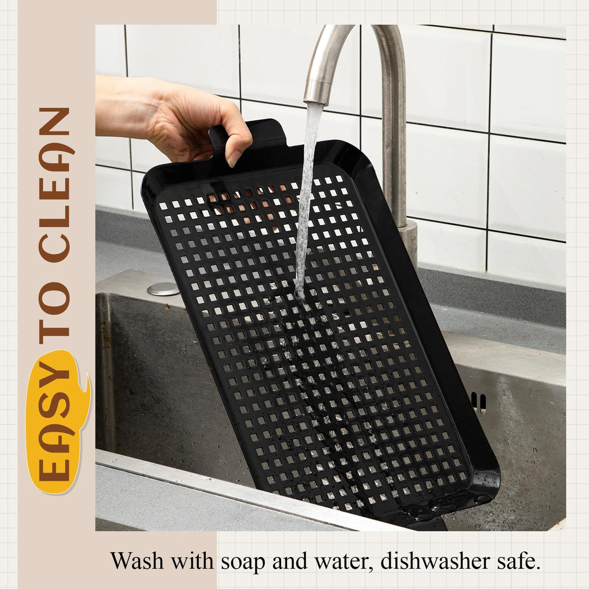 Teecyhooo dishwasher-safe grill trays simplify post-meal cleanup.