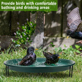 Teecyhooo large bird bath adding patio charm and habitat
