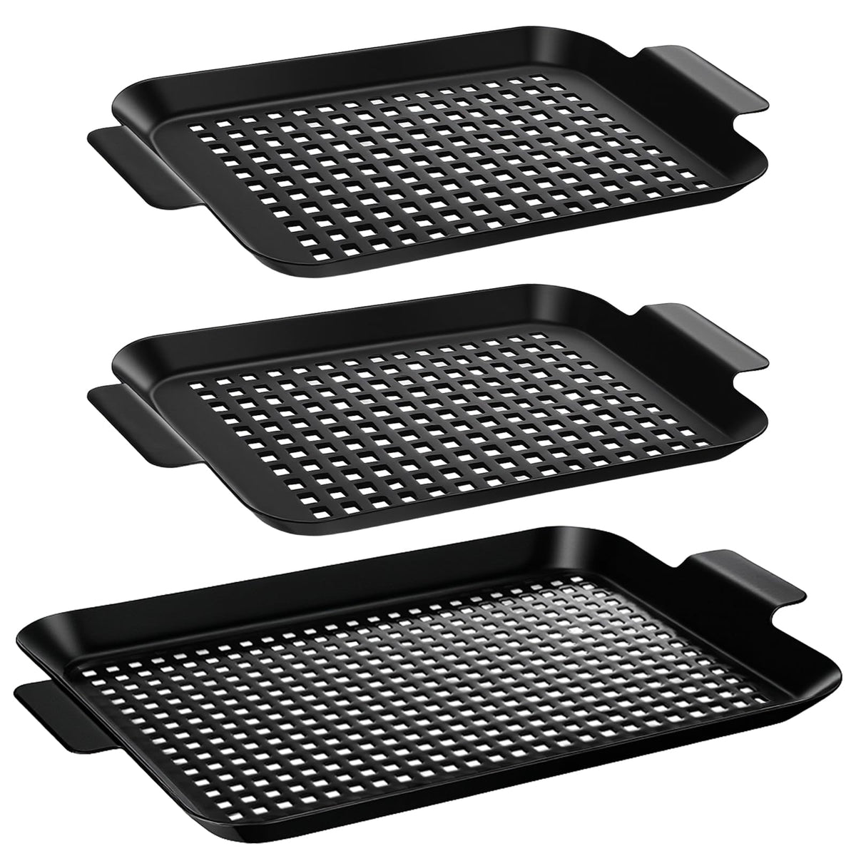 Teecyhooo large perforated grill tray for even heat and easy release.