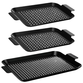 Teecyhooo large perforated grill tray for even heat and easy release.