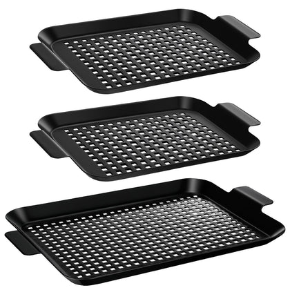 Teecyhooo large perforated grill tray for even heat and easy release.