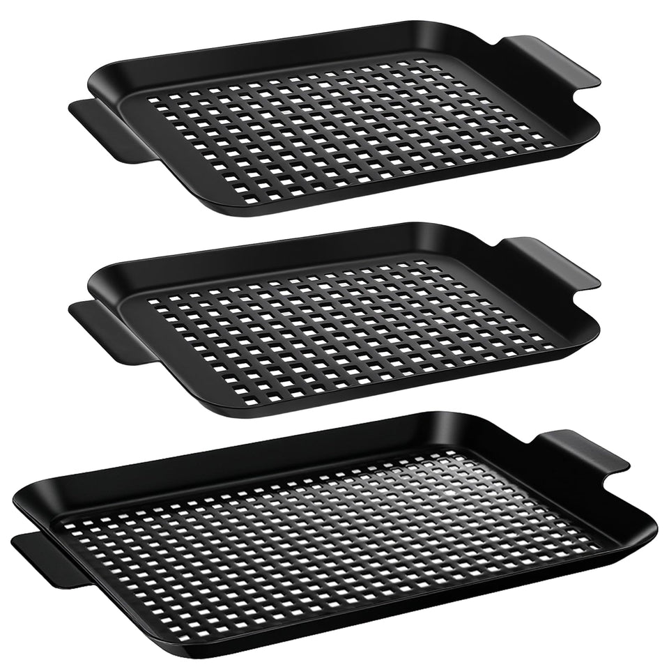 Teecyhooo large perforated grill tray for even heat and easy release.