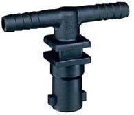 TeeJet 18636-112-406-NYB nylon double hose shank for dry booms ensures secure hose connections.