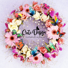 Teenitor detachable butterflies for cake or artwork decoration.