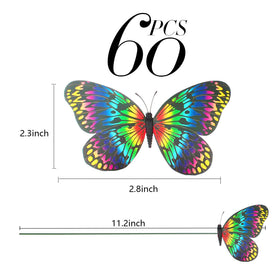 Teenitor butterfly stake adds color to flower beds and baskets.