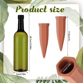 Teenyyou dark-green 26 oz bottles provide slow-release watering for travel or time away.