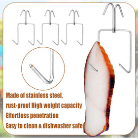 Teenyyou 2-8x5 inch hooks ideal for backyard grilling.