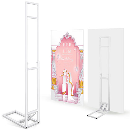 Teenyyou white wedding backdrop stand extended height for versatile event displays