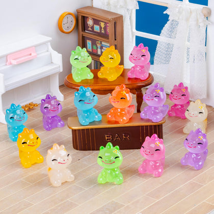 Teenzee 40pcs mini dinosaur figures in a portable box for easy storage and play.