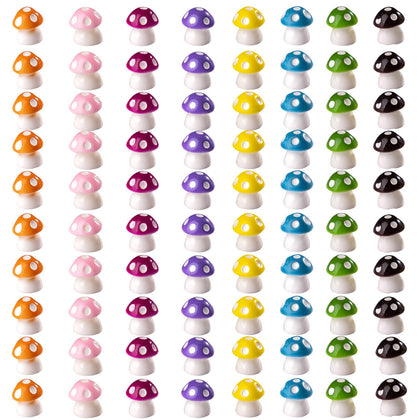 Teenzee 80P mini mushrooms in packaging box for easy storage and bulk crafting
