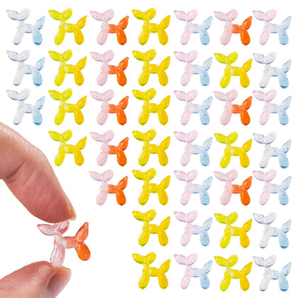 Teenzee balloon dog figures in six colors for DIY crafts and decor