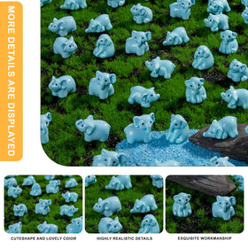 Teenzee resin elephant figures with glossy finish for creative crafts