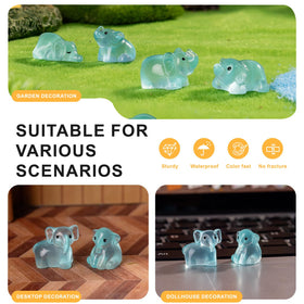 Teenzee elephant miniatures crafted from durable resin for lasting play.