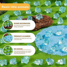 Teenzee elephant miniatures with glossy finish ideal for tactile DIY crafts.