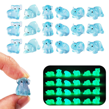 Teenzee elephant miniatures in packaging box for easy gifting and storage.