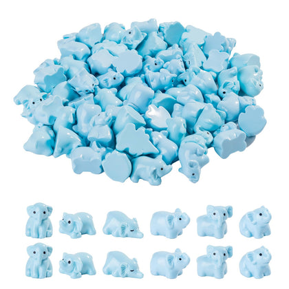 Teenzee elephant miniature set in a portable box for easy storage