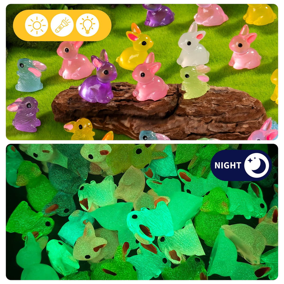 Teenzee fairy garden rabbit figures spark imagination in DIY landscape projects.