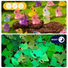 Teenzee fairy garden rabbit figures spark imagination in DIY landscape projects.