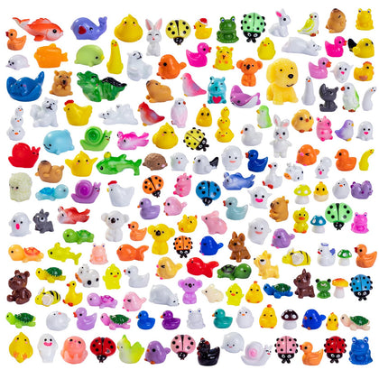 Teenzee mini resin duck figure for fairy garden decor and crafts
