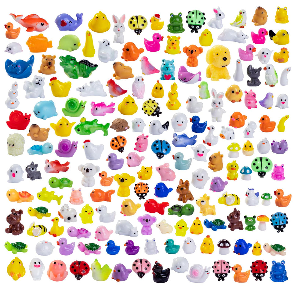 Teenzee mini resin duck figure for fairy garden decor and crafts