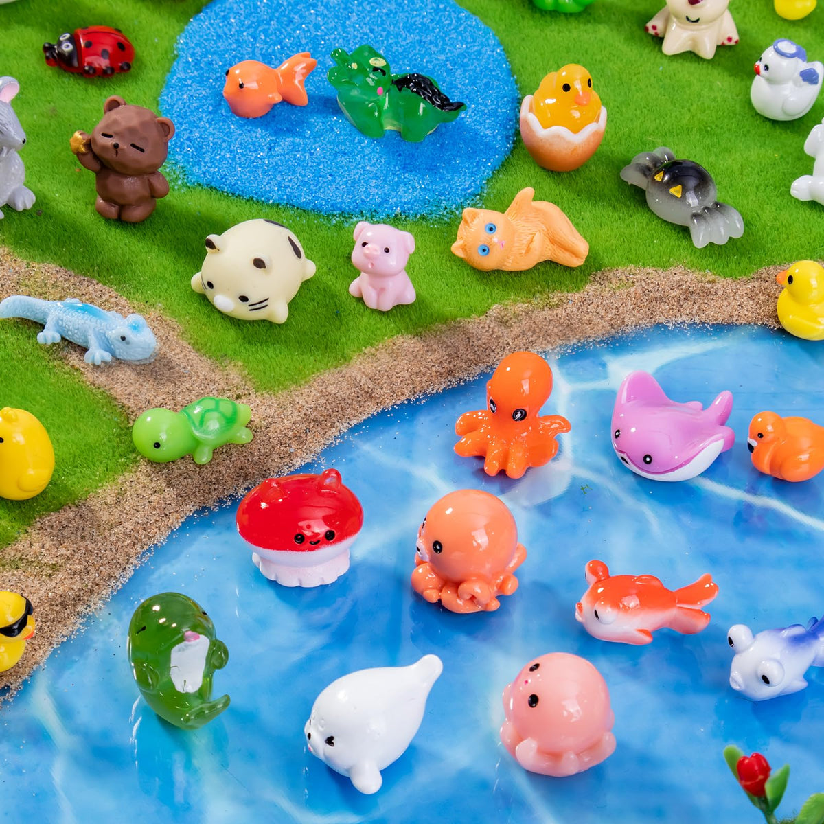 Teenzee mini resin animals - turtles bring pond vibes to displays.