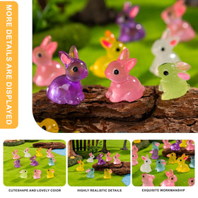 Teenzee mini resin bunnies decorate tables, shelves, and micro gardens with whimsy.