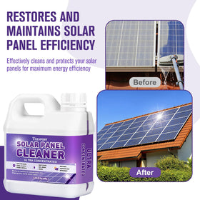 Teexpert Solar Panel Cleaner bottle closeup shows safe, ammonia-free formulation.