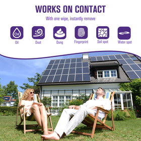 Teexpert Solar Panel Cleaner on a solar panel demonstrates efficient cleaning.