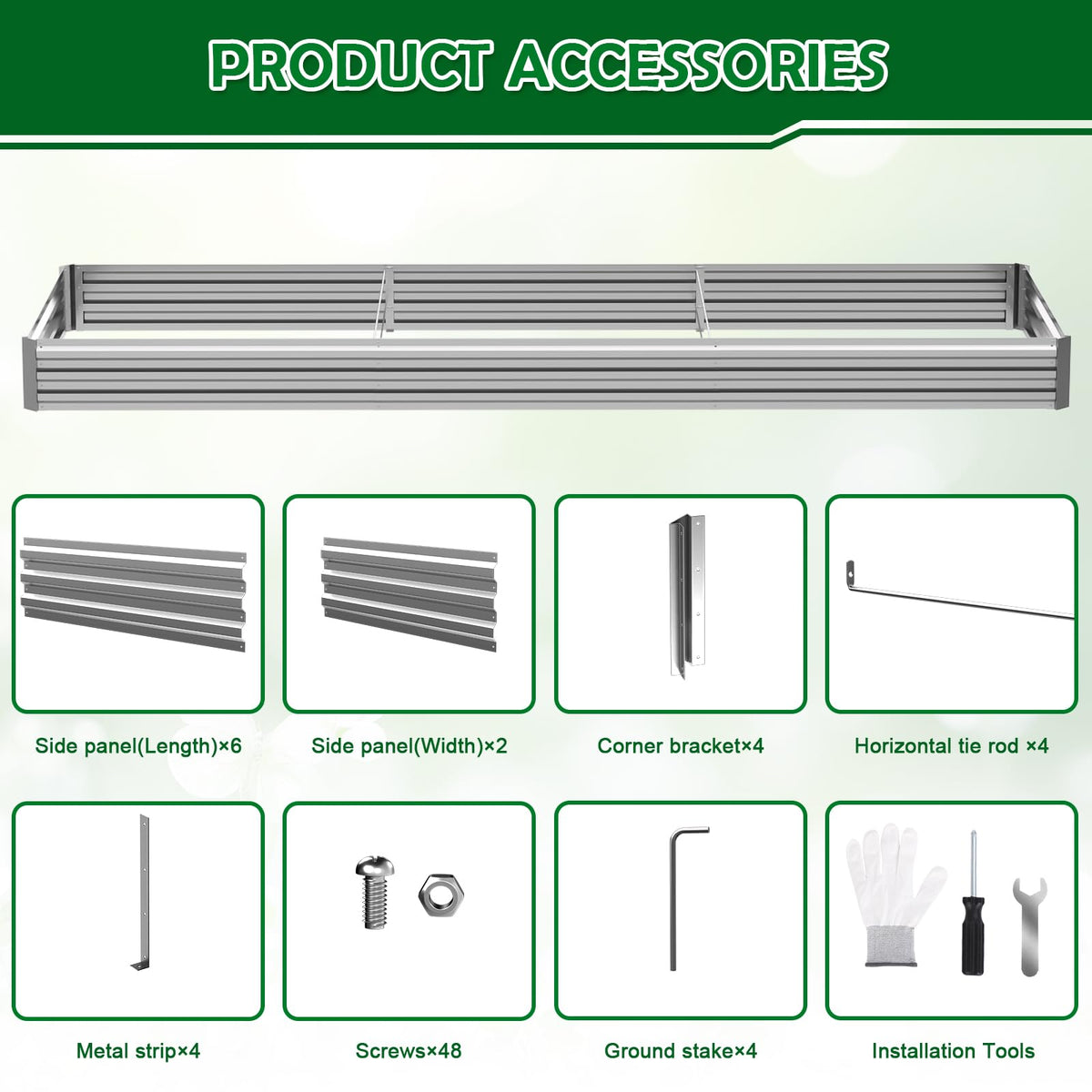 Tegarbed assembled kit included for quick setup on lawn or patio